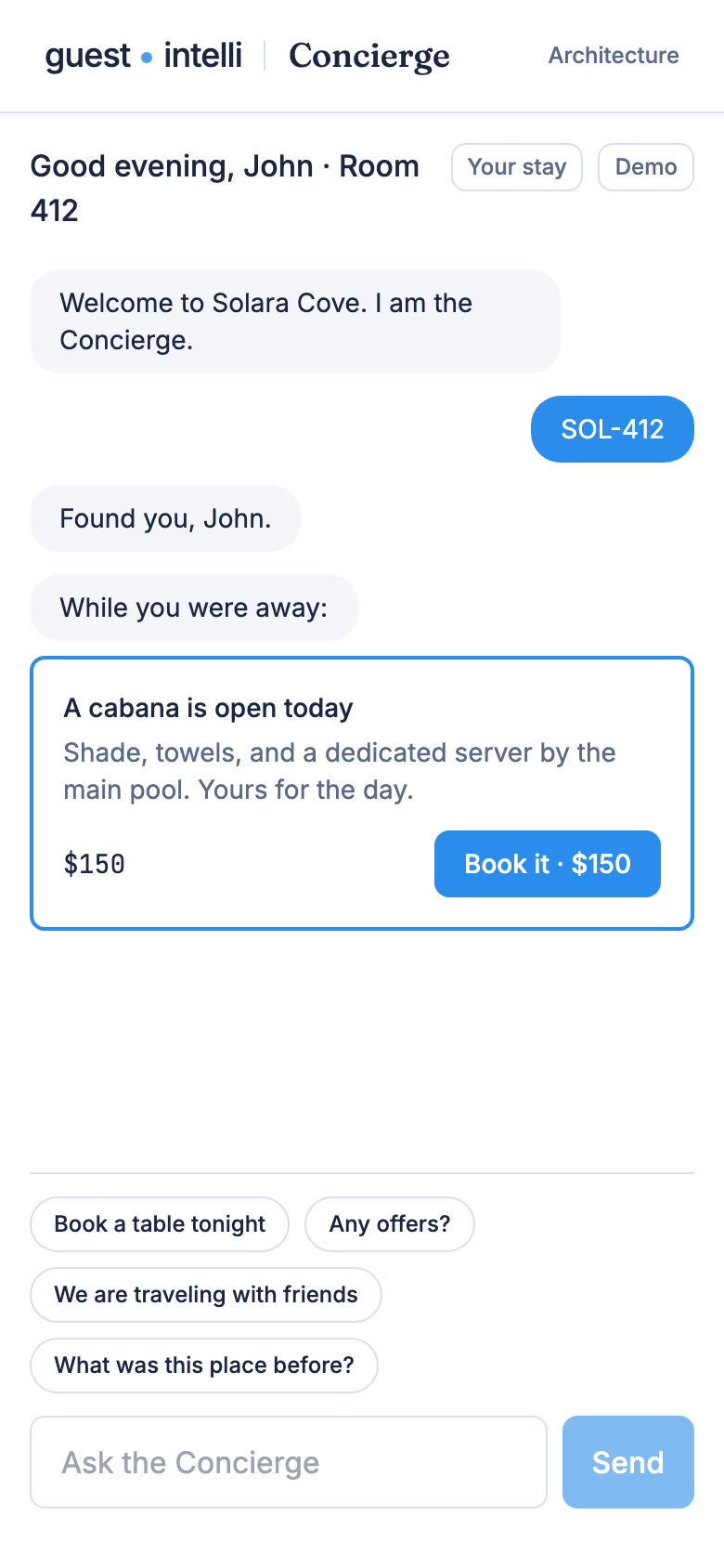 An offer card